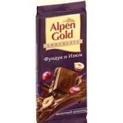 АЛЬПЕНГОЛЬД мол. фундук-изюм 85г*20шт